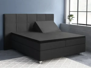 Hoeslaken Splittopper Satijn Black