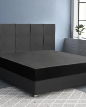 Primaviera Deluxe Katoensatijnen Zwarte Hoeslaken