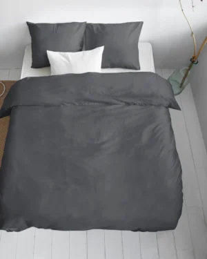 Primaviera Uni Satin Anthracite Dekbedovertrek