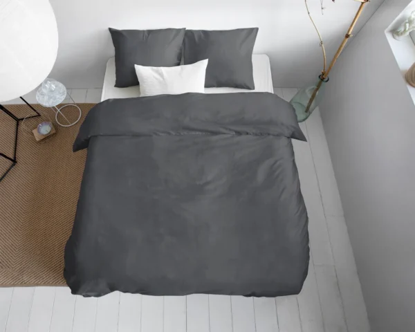 Primaviera Uni Satin Anthracite Dekbedovertrek