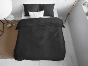 Primaviera Uni Satin Black Dekbedovertrek