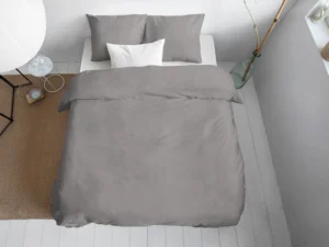 Primaviera Uni Satin Grey Dekbedovertrek