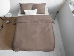 Primaviera Uni Satin Taupe Dekbedovertrek