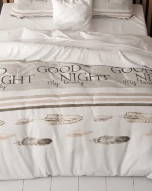 Sleeptime Good Night dekbedovertrek - Wit