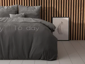 Sleeptime Live Today dekbedovertrek - Antraciet