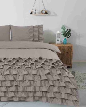 Dreamhouse Cyprus Dekbedovertrek taupe