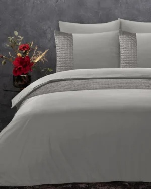 Sleeptime Velvet band grijs Dekbedovertrek