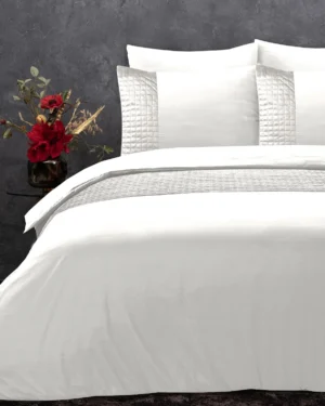 Sleeptime Velvet band wit Dekbedovertrek