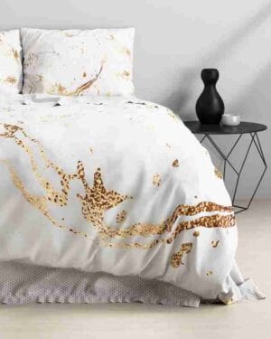 Sleeptime Marble Bianco Dekbedovertrek - wit