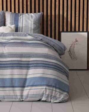 Sleeptime Stripy Blauw Dekbedovertrek