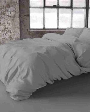 Zensation Hotel Satin Point Grijs Dekbedovertrek