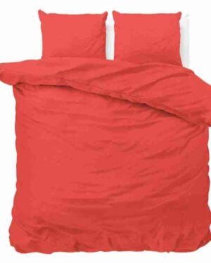 Zensation Hotel Satin Point Rood Dekbedovertrek