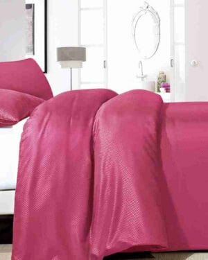 Satin Point Roze Dekbedovertrek
