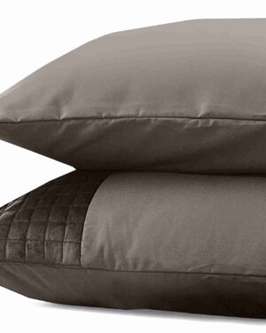 Sleeptime Velvet Band Taupe kussenslopen - 2pack - 60 x 70