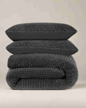 Sleeptime Check Teddy Antraciet dekbedovertrek