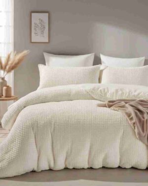 Sleeptime Check Teddy Beige dekbedovertrek
