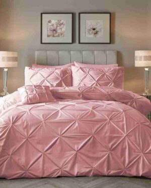 Sleeptime Velvet Pintuck Dekbedovertrek Roze
