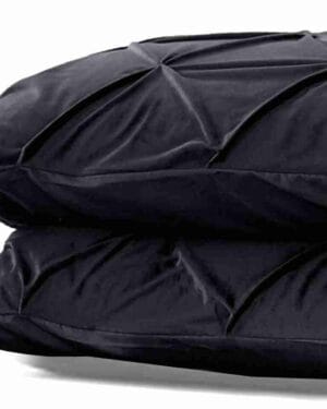 Sleeptime Velvet Pintuck 2pack kussenslopen Zwart - 60 x 70