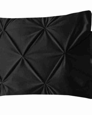 Sleeptime Velvet Pintuck 2pack kussenslopen Zwart - 60 x 70