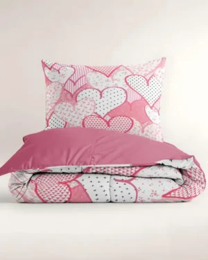 Hearts love Roze Little Monster Dekbedovertrek