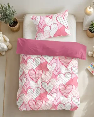 Hearts love Roze Little Monster Dekbedovertrek