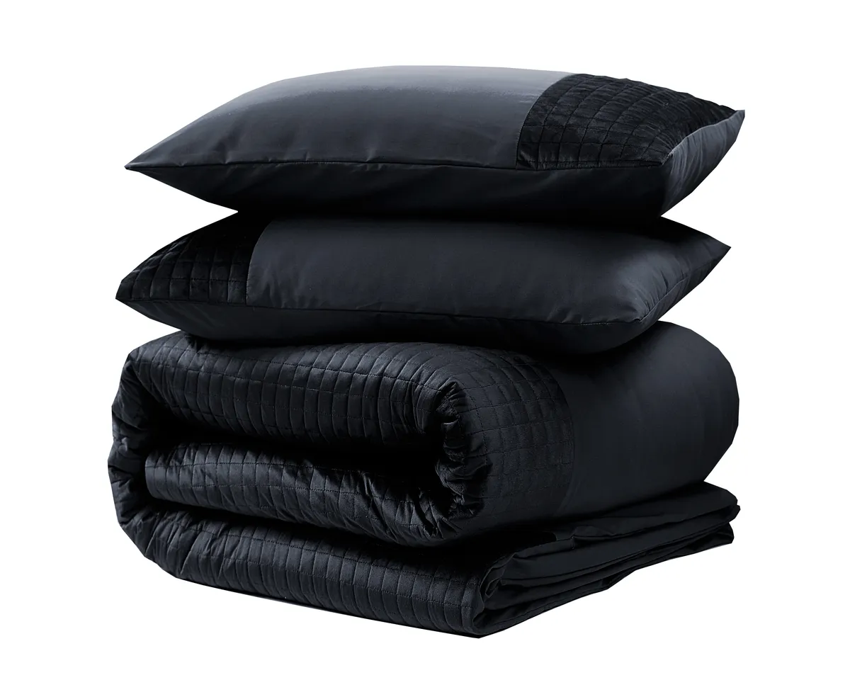 Sleeptime Velvet band zwart Dekbedovertrek - Chic en lekker zacht Sleeptime Velvet band zwart Dekbedovertrek 8 Sleeptime Velvet band zwart Dekbedovertrek