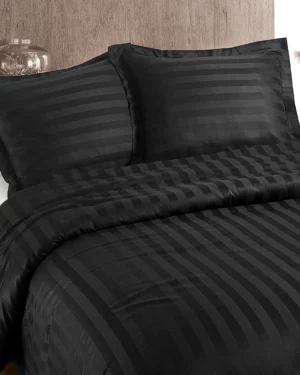 Primaviera Deluxe Hotel Stripe Dekbedovertrek Antraciet