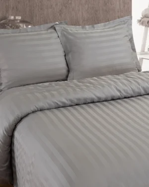 Primaviera Deluxe Hotel Stripe Dekbedovertrek Grijs