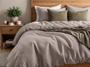 Primaviera Deluxe Waffle Dekbedovertrek Taupe