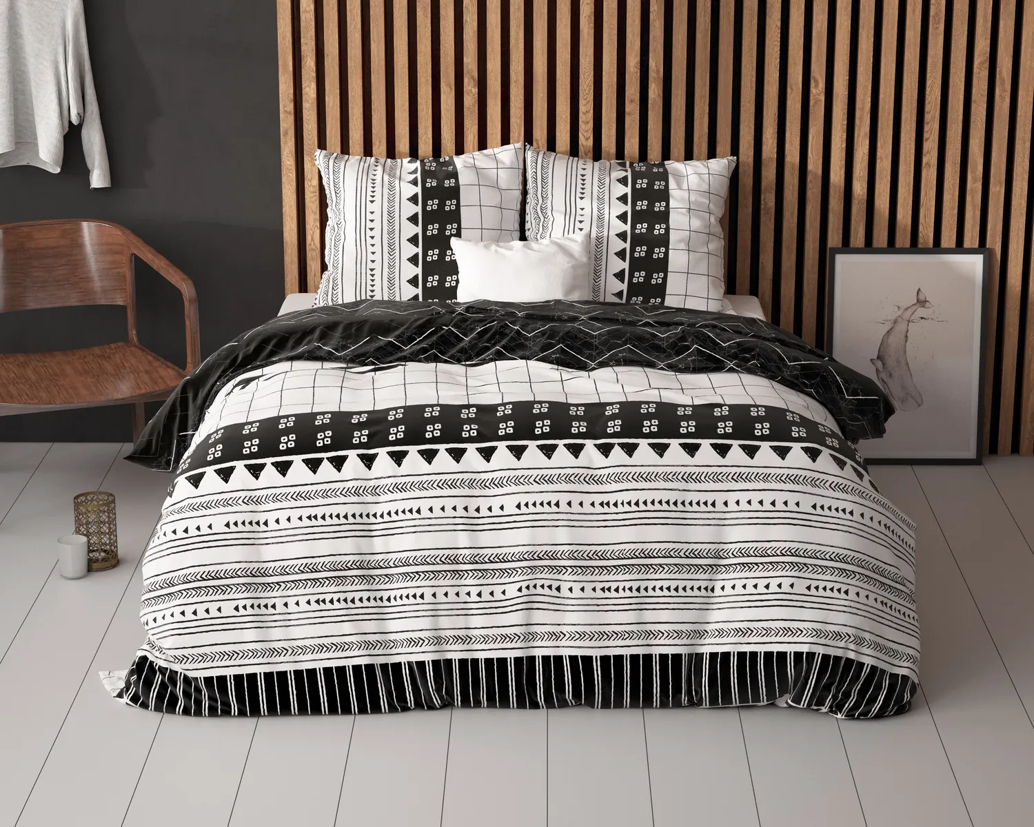 Sleeptime Artic Stripe dekbedovertrek Wit Sleeptime Artic Stripe dekbedovertrek Wit 2 Sleeptime Artic Stripe dekbedovertrek Wit - Afbeelding 2