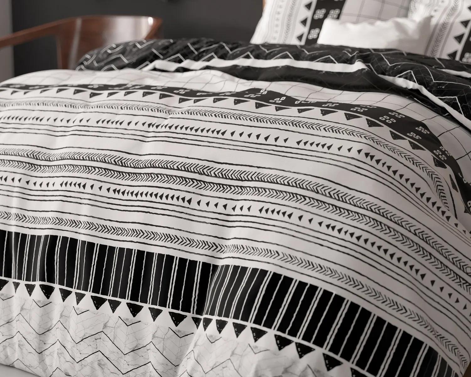 Sleeptime Artic Stripe dekbedovertrek Wit Sleeptime Artic Stripe dekbedovertrek Wit 4 Sleeptime Artic Stripe dekbedovertrek Wit - Afbeelding 3