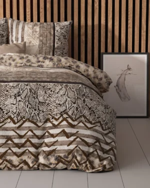 Sleeptime Cozy Panther dekbedovertrek Bruin