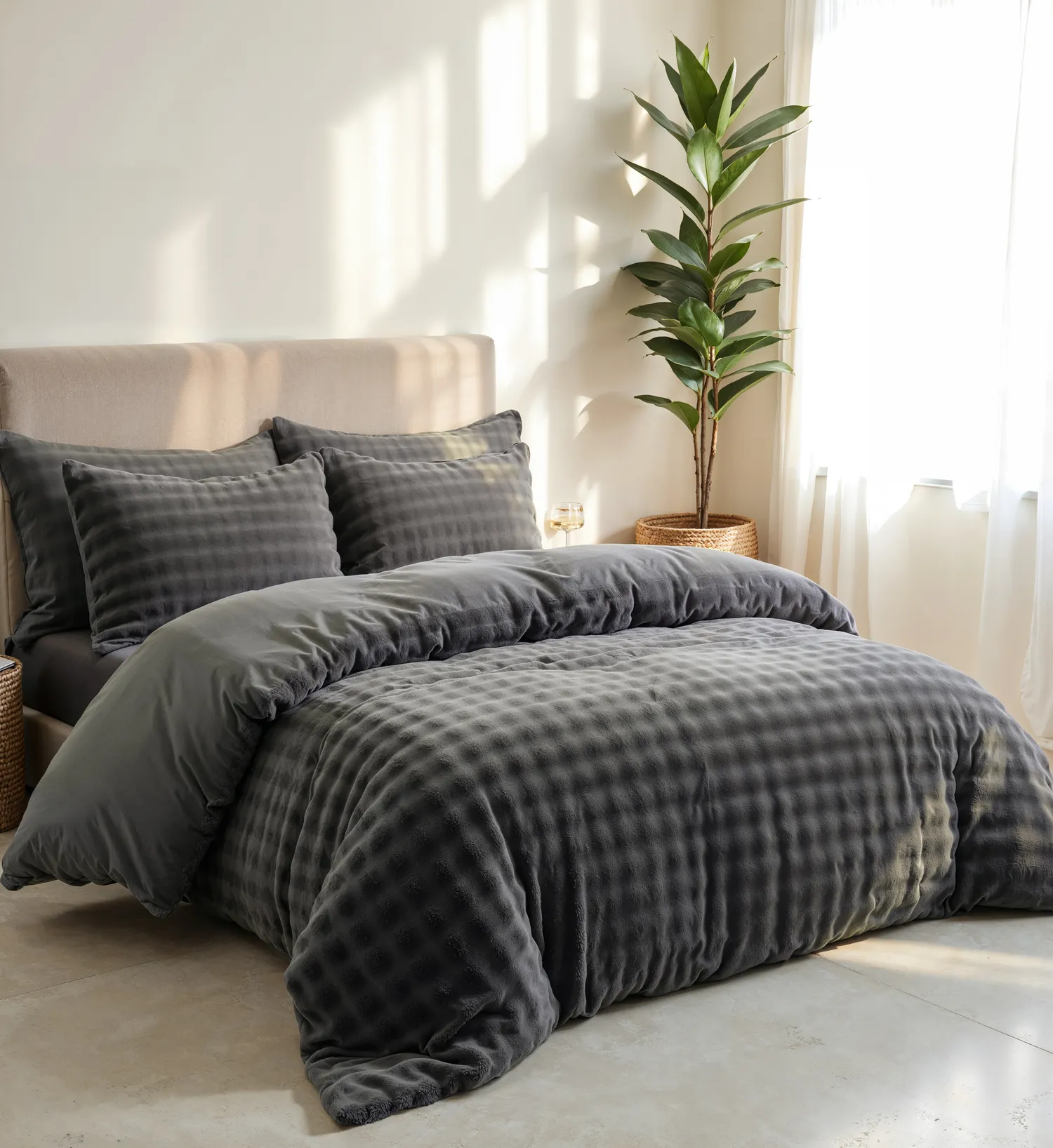 Sleeptime Pom Pom Dekbedovertrek Antraciet Sleeptime Pom Pom Dekbedovertrek Antraciet 3 Sleeptime Pom Pom Dekbedovertrek Antraciet
