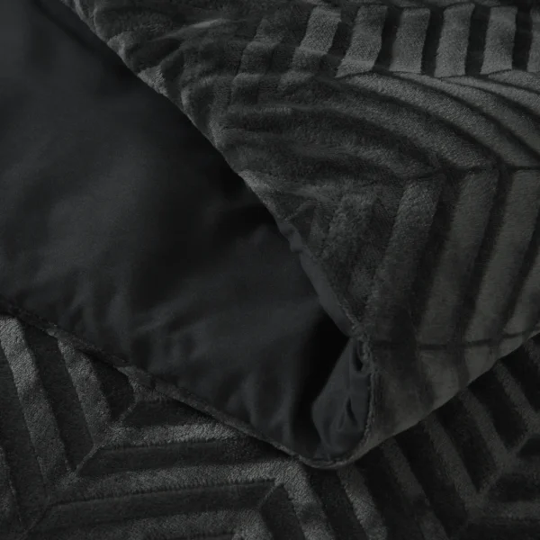 Sleeptime Teddy Chevron Dekbedovertrek Antraciet – Luxe en Warmte in Één - Afbeelding 4