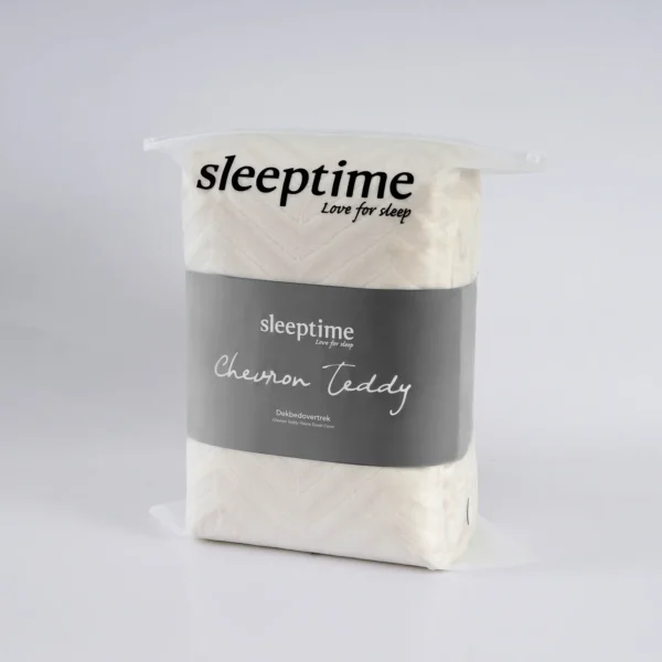Sleeptime Teddy Chevron Dekbedovertrek Creme - Afbeelding 7