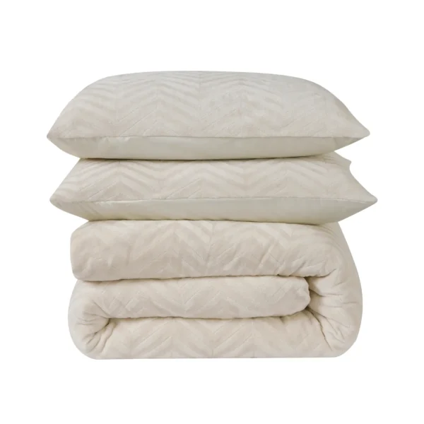 Sleeptime Teddy Chevron Dekbedovertrek Creme - Afbeelding 6