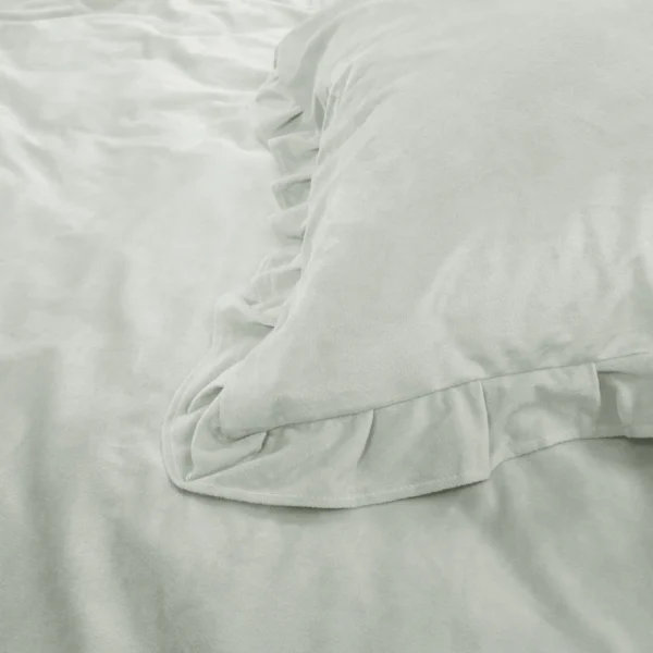 Sleeptime Velvet Ruffles Dekbedovertrek Wit - Afbeelding 6