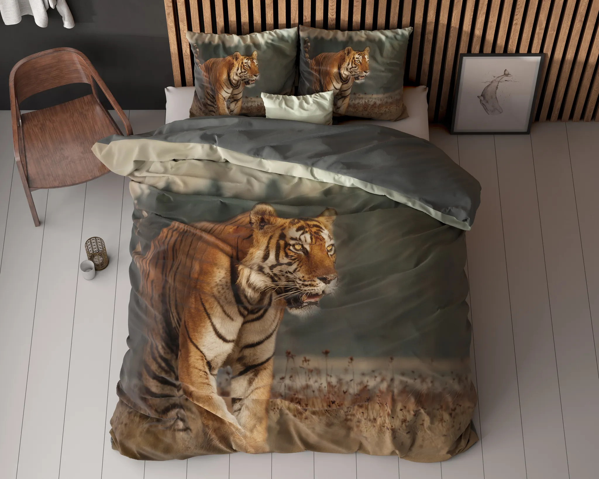 Sleeptime Nature Tiger Dekbedovertrek Taupe Sleeptime Nature Tiger Dekbedovertrek Taupe 6 Sleeptime Nature Tiger Dekbedovertrek Taupe