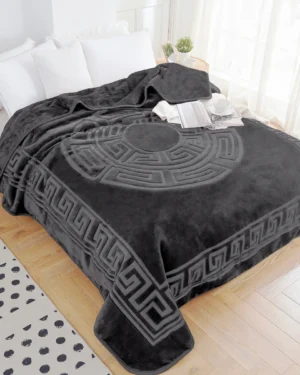 Sleeptime Embossed Zeta Deken Antraciet