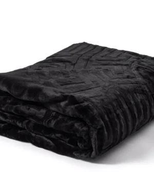 Sleeptime Embossed Zeta Deken Zwart